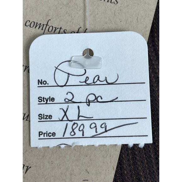 Vintage Pear Two Piece Set Shirt Brown Women's Maxi Cotton Dress XL NWT USA Made - Picture 7 of 11